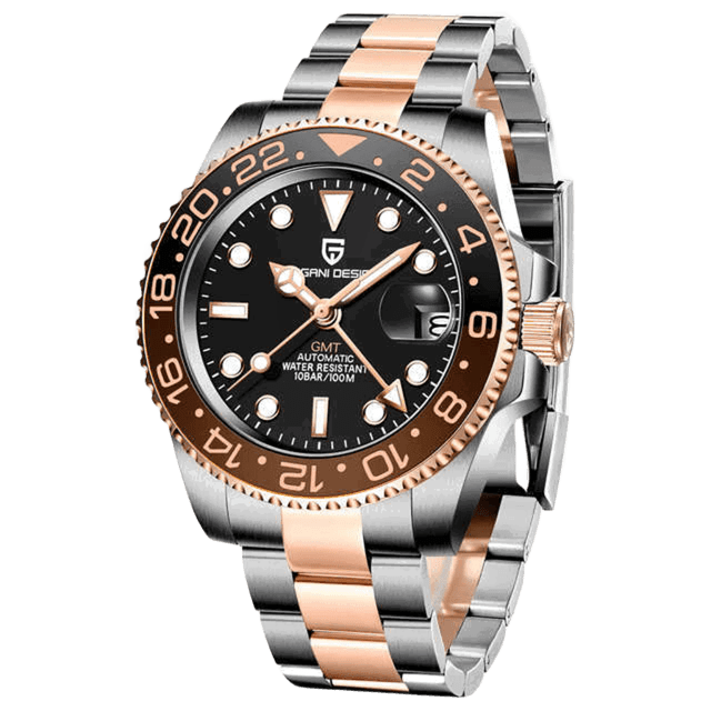 RELOJ PAGANI DESIGN GMT (ROSE GOLD BLACK)