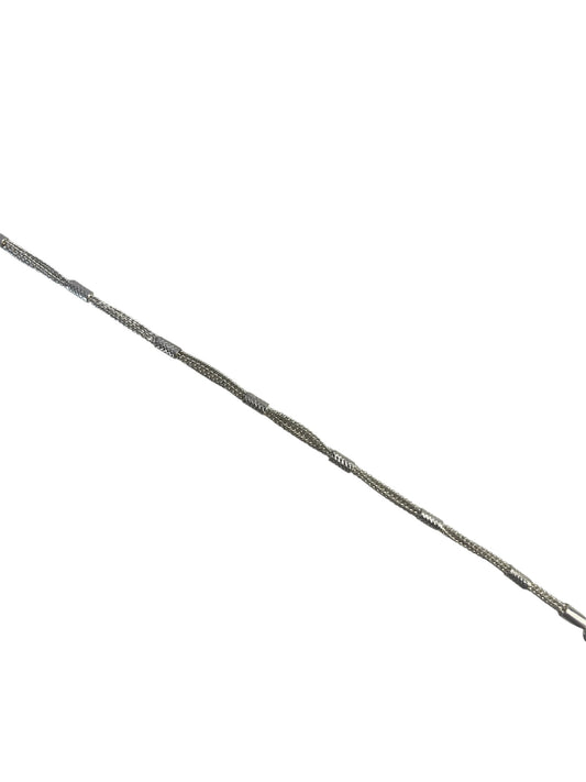 Pulsera de tejido fino (delgada) plata 925