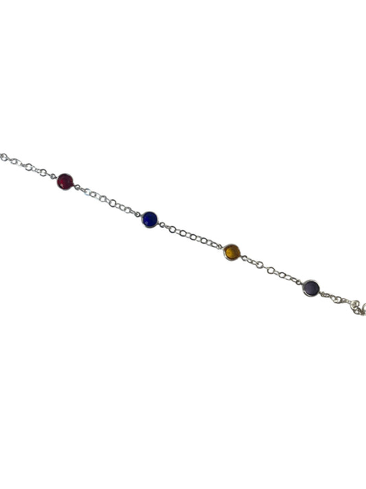 Pulsera Puntos de colores Plata 925